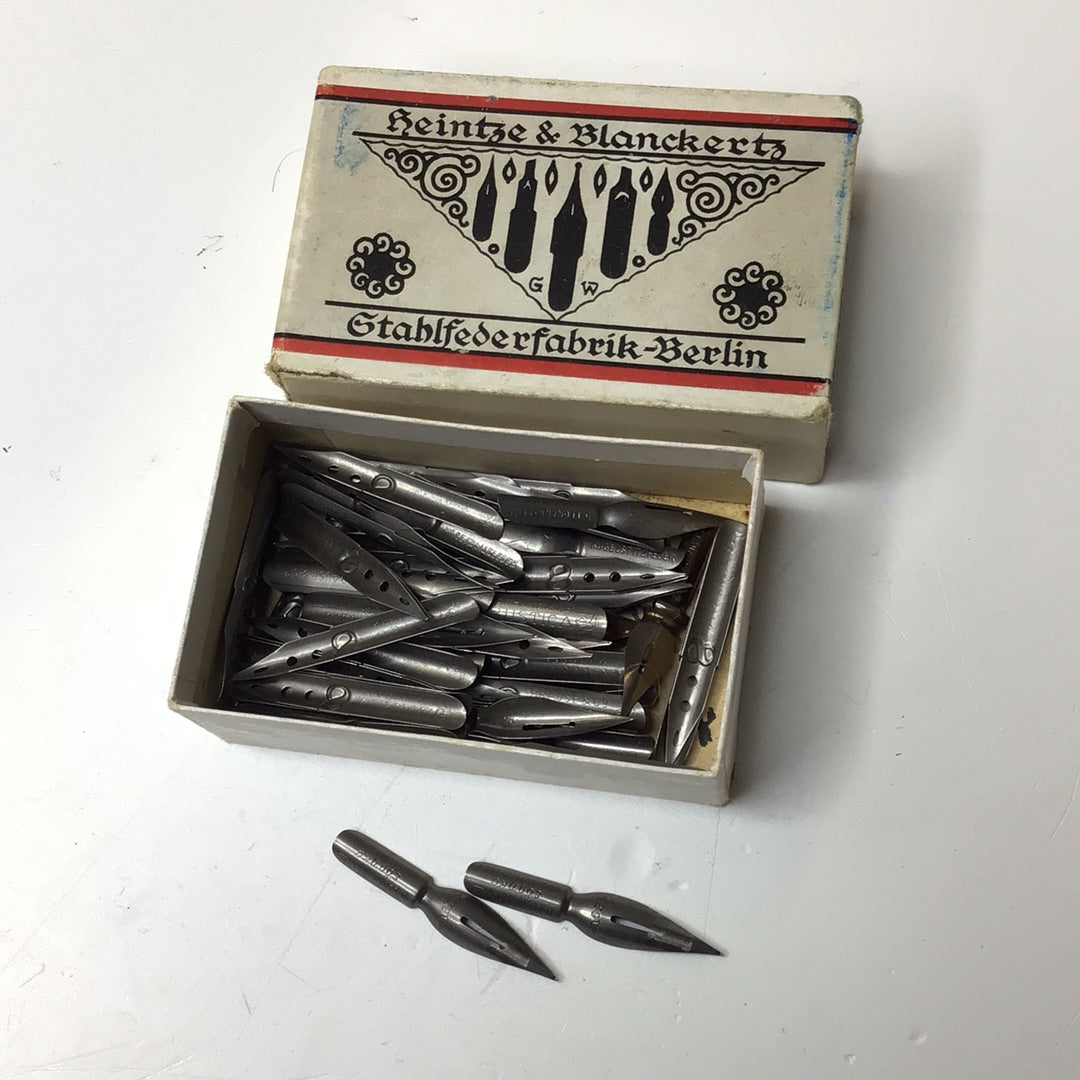Heintze & Blanckertz Schreibfedern Kalligraphie Stahlfederfabrik Berlin Vintage