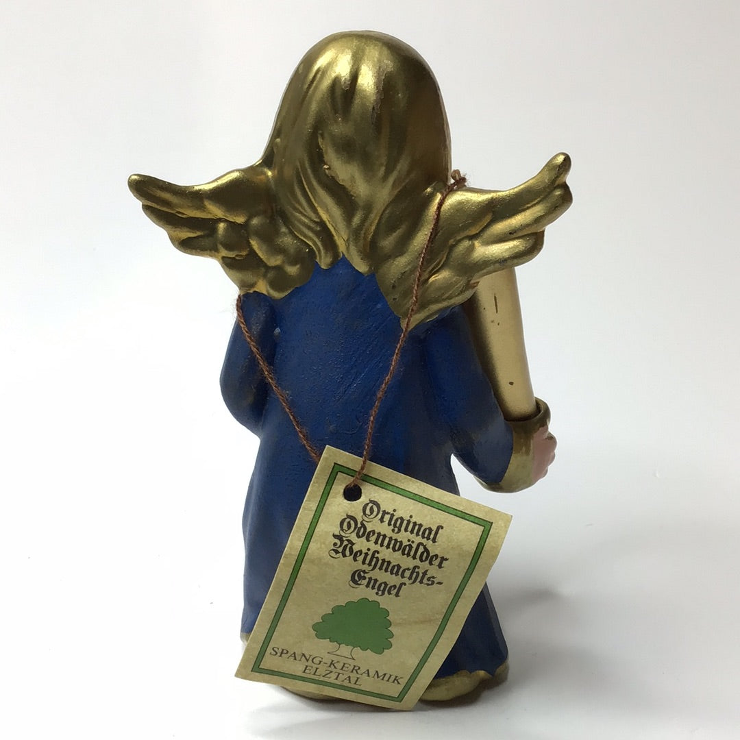 Original Odenwälder Weihnechtsengel Keramik mit Kerze