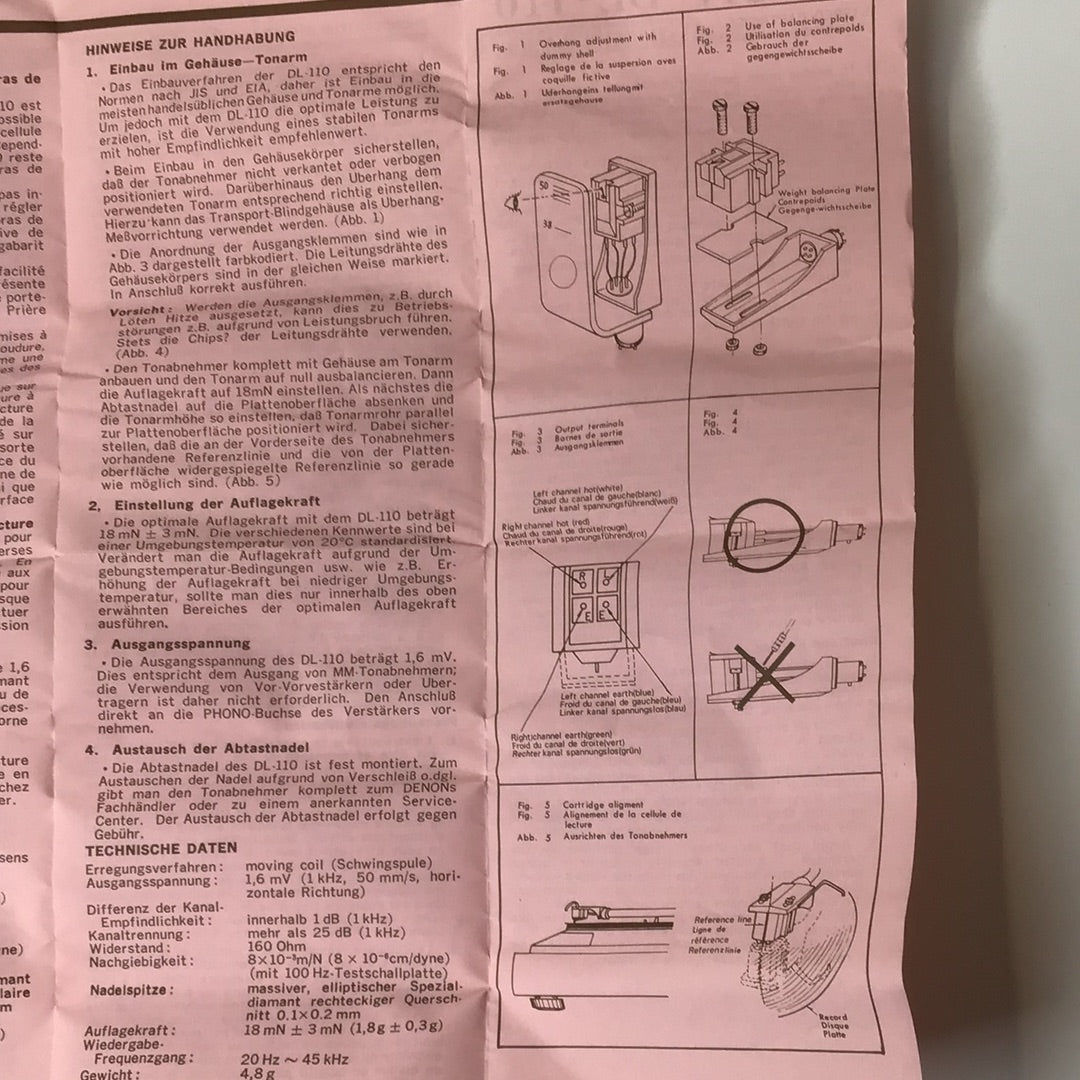 Denon DL-110 High Output MC-Tonabnehmer
