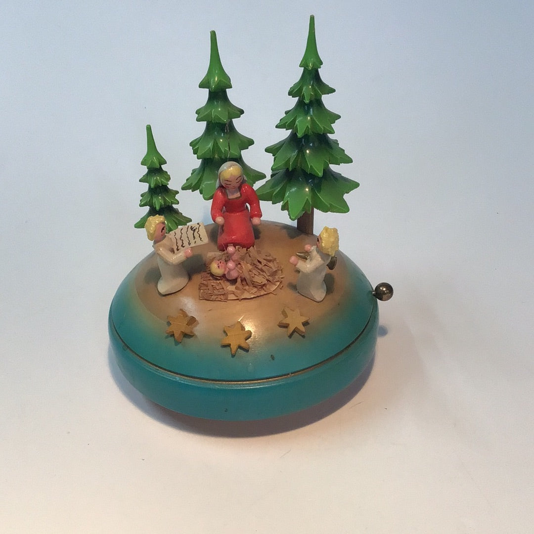 Spieluhr aus Holz Spieldose Christi Geburt Weihnachtsdeko