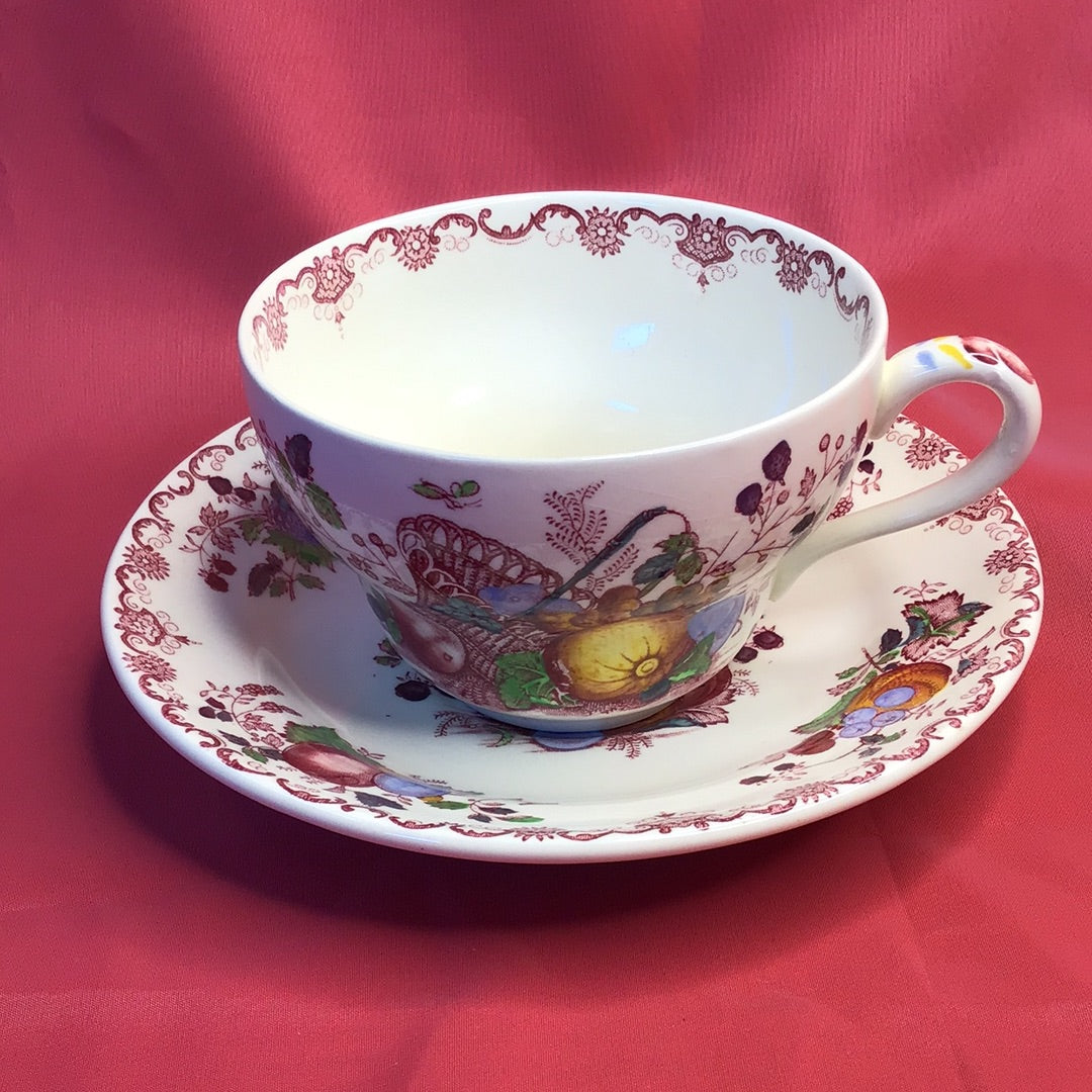 Masonˋs Fruit Basketball Porzellan Tasse und Untertasse