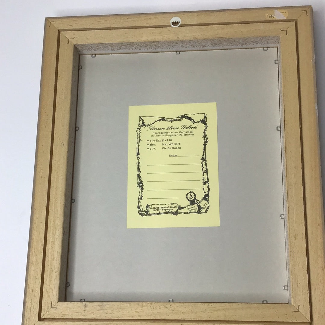 Ölgemälde Weiße Rosen Max Weber Reproduktion