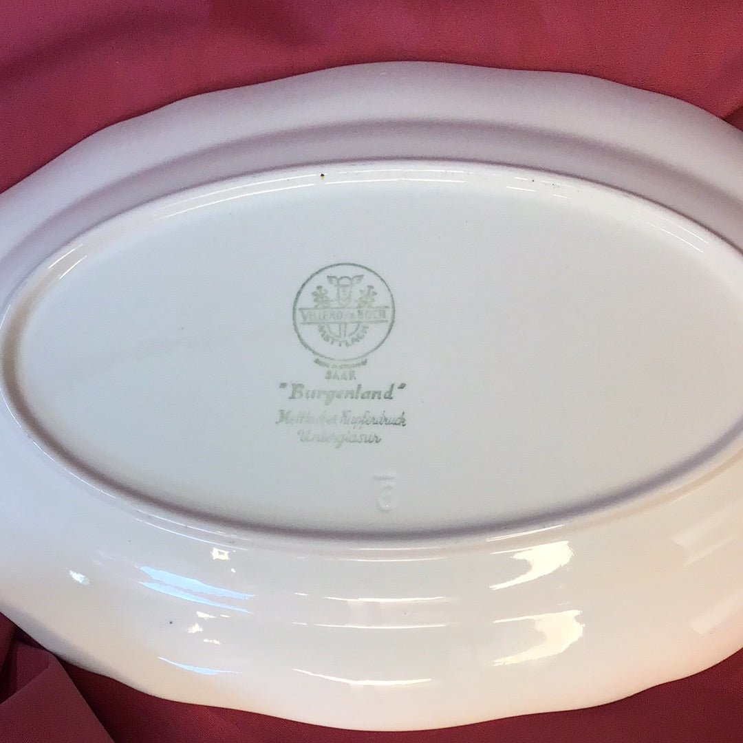 Servierteller oval Burgenland Villeroy & Boch Antike Vintage Porzellan
