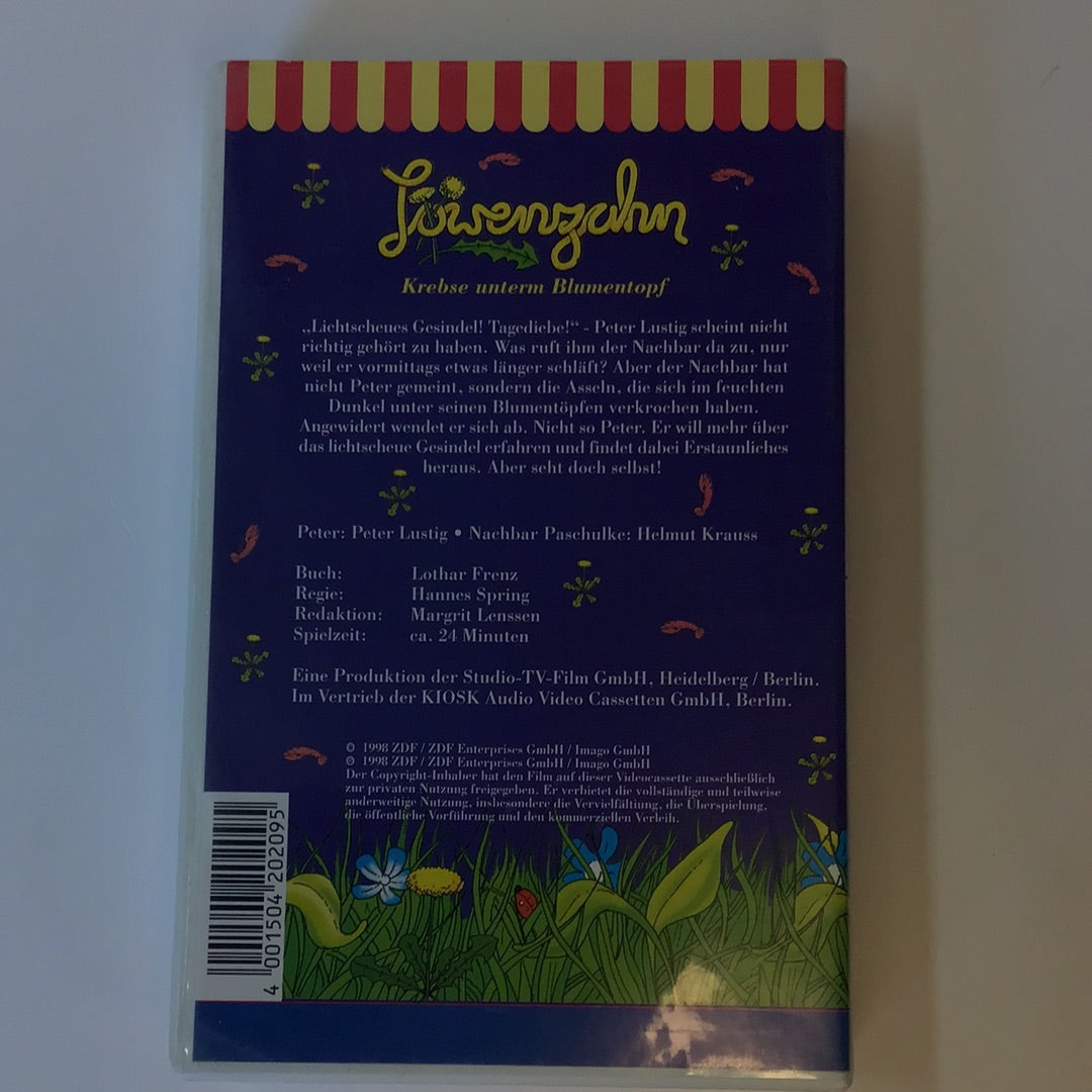 Löwenzahn Krebse unter Blumentopf Video Kassette