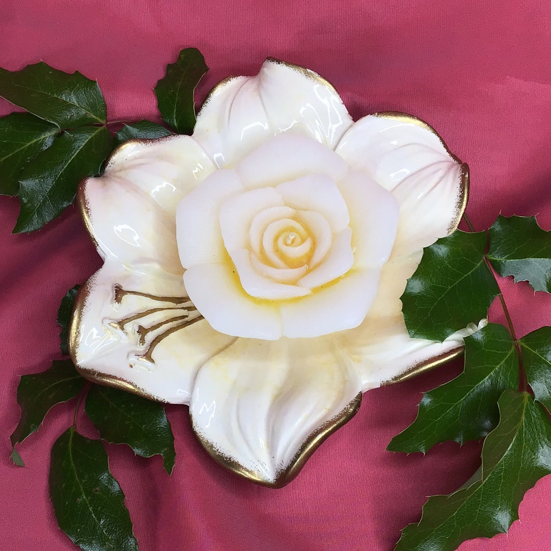 Deko Schale mit Rosé Kerze