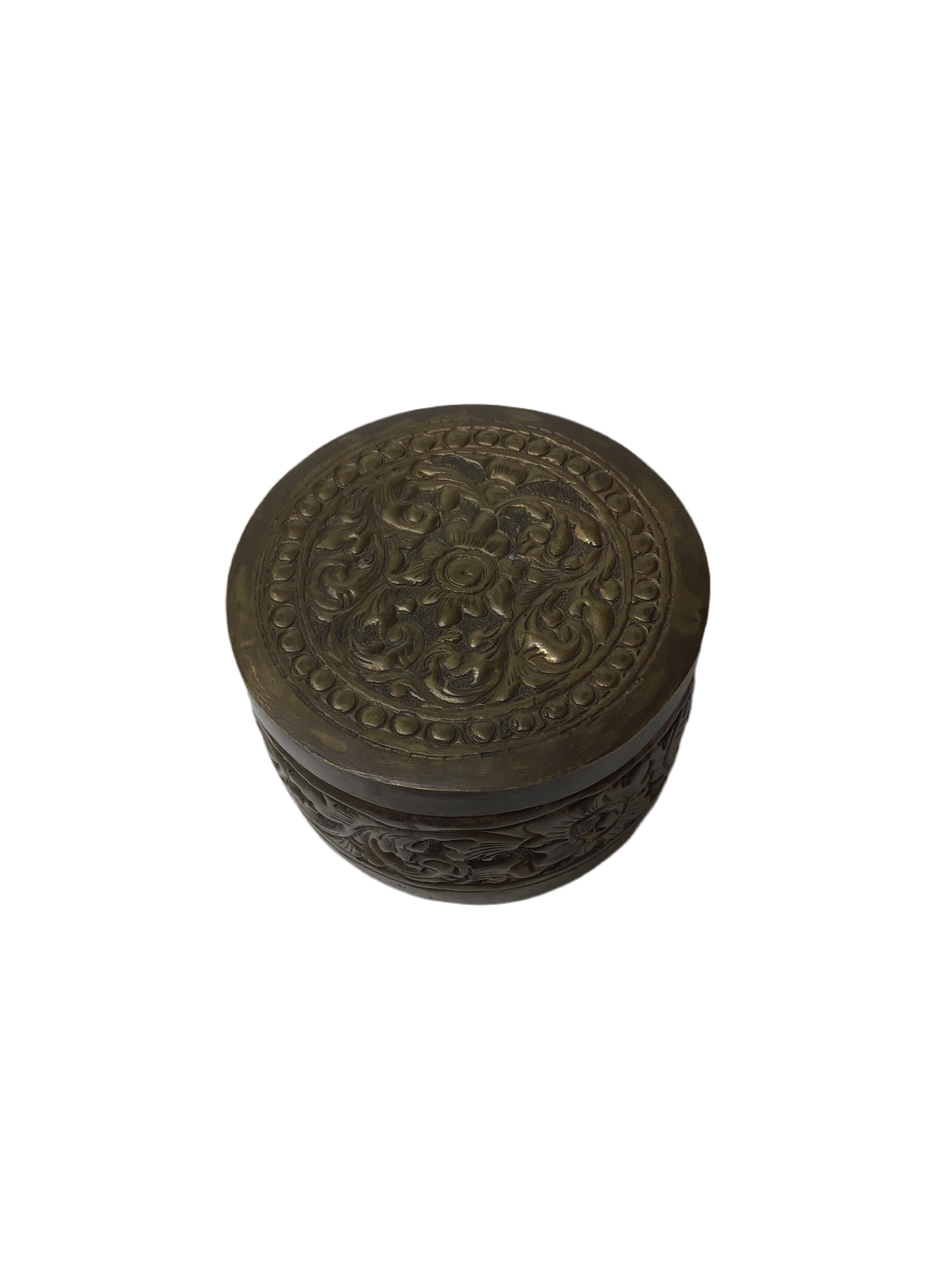 Antik Pillendose Kupfer