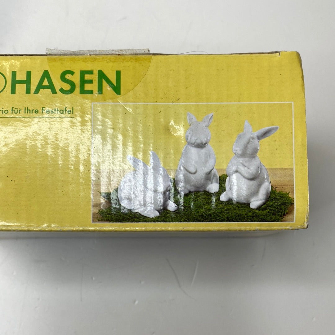 Dekohasen 3 Stück aus Porzellan