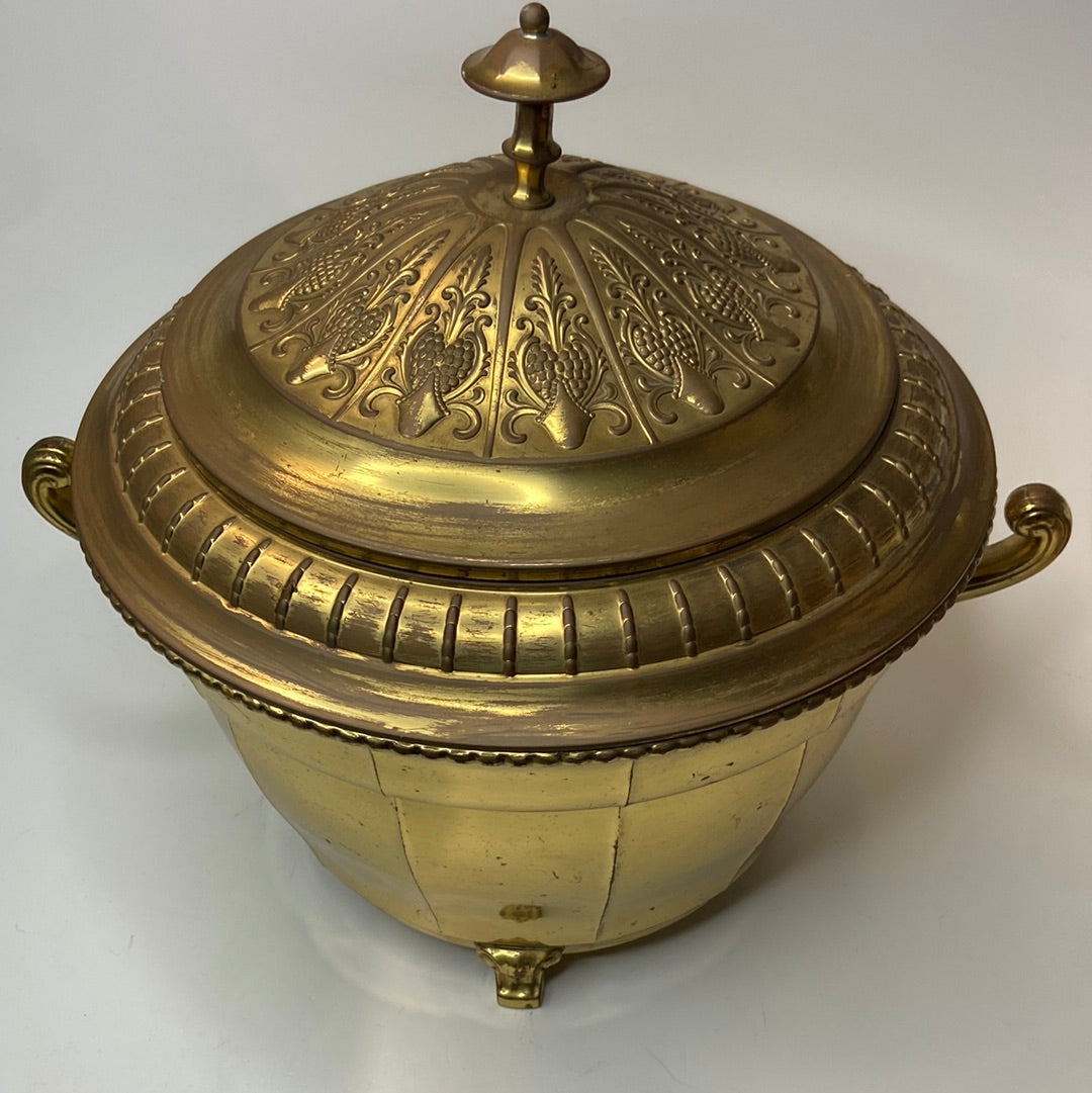Messing Bowle mit Glaseinsatz