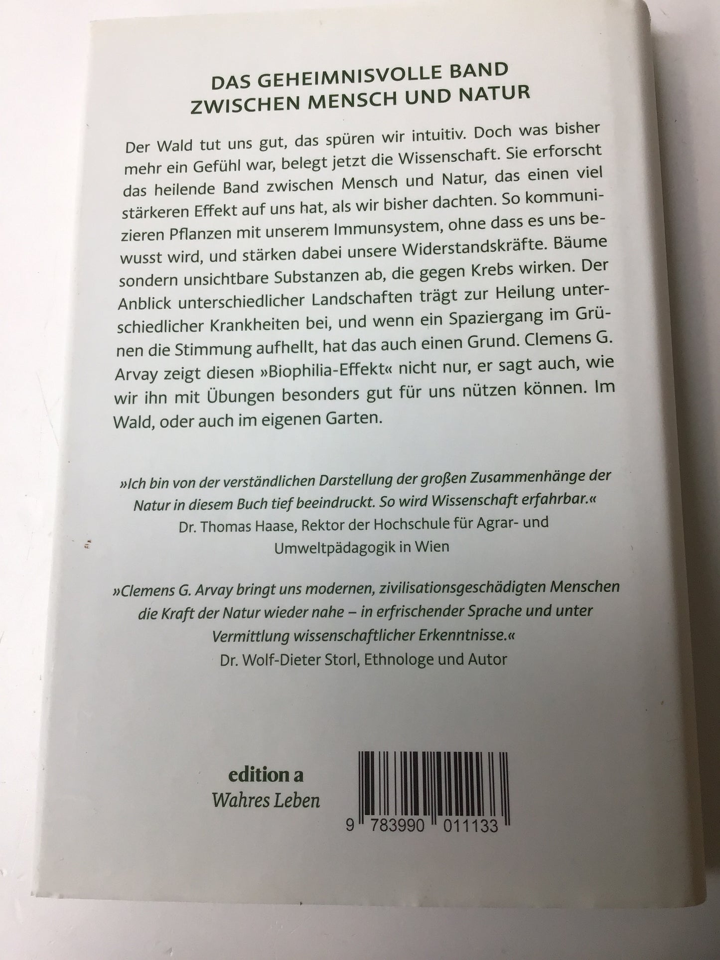 Buch Der Biophilia Effekt Heilung aus dem Wald von Clemens G. Arvay