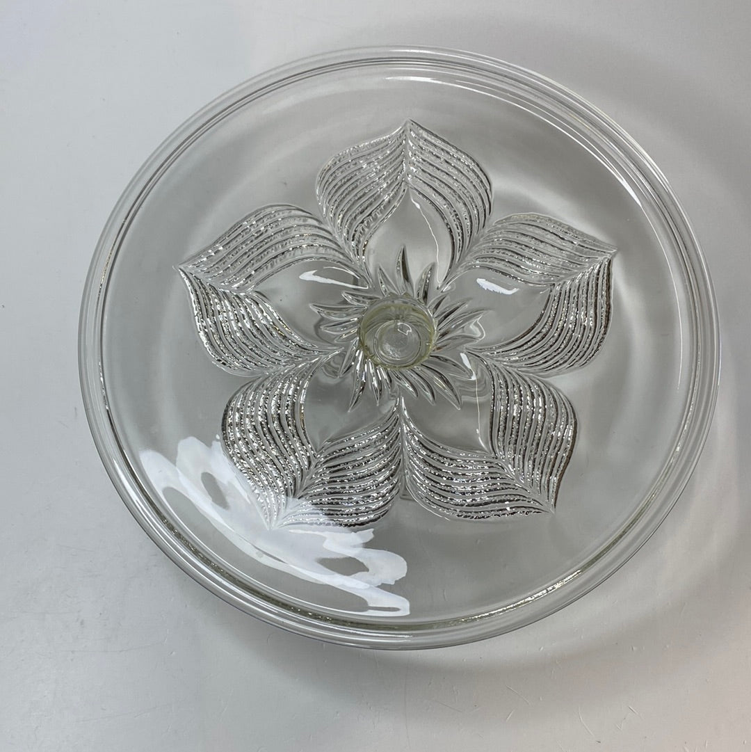 Glas Tortenplatte auf Fuß
