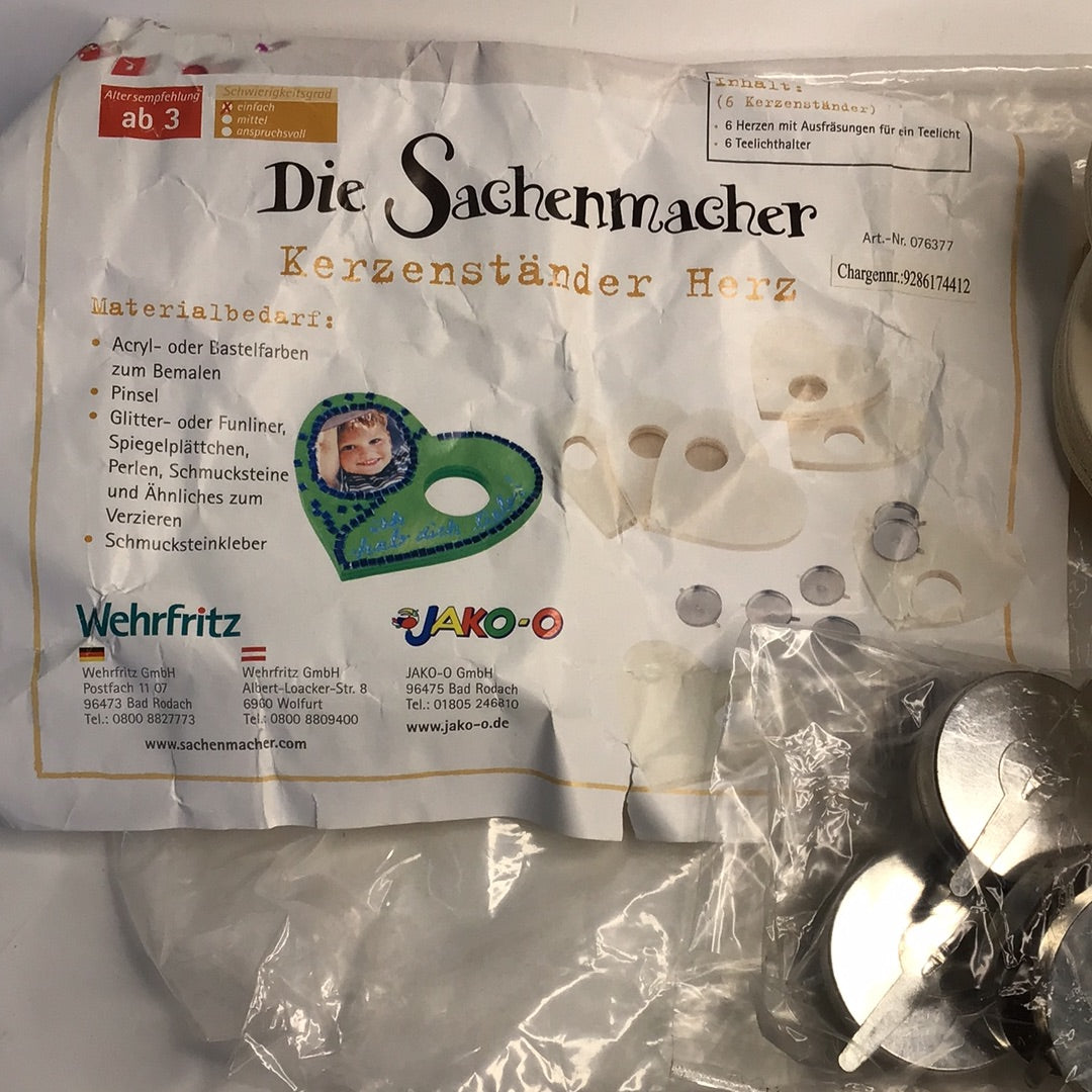 Die Sachmacher Kerzenständer Herz Bastelset