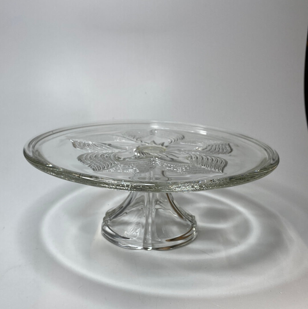 Glas Tortenplatte auf Fuß