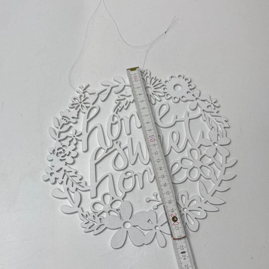 Home Sweet Home weise Hängedeko