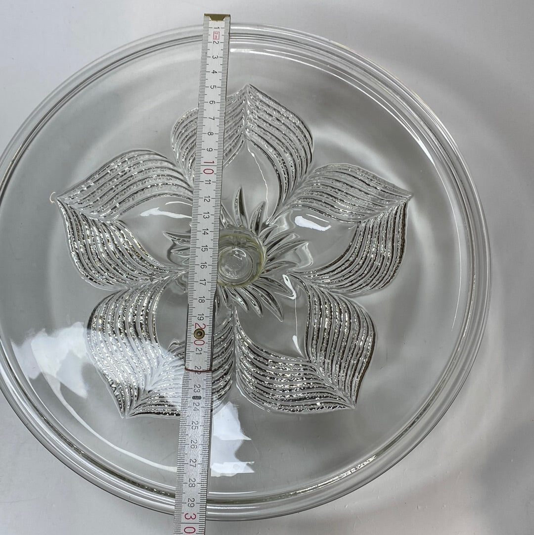 Glas Tortenplatte auf Fuß