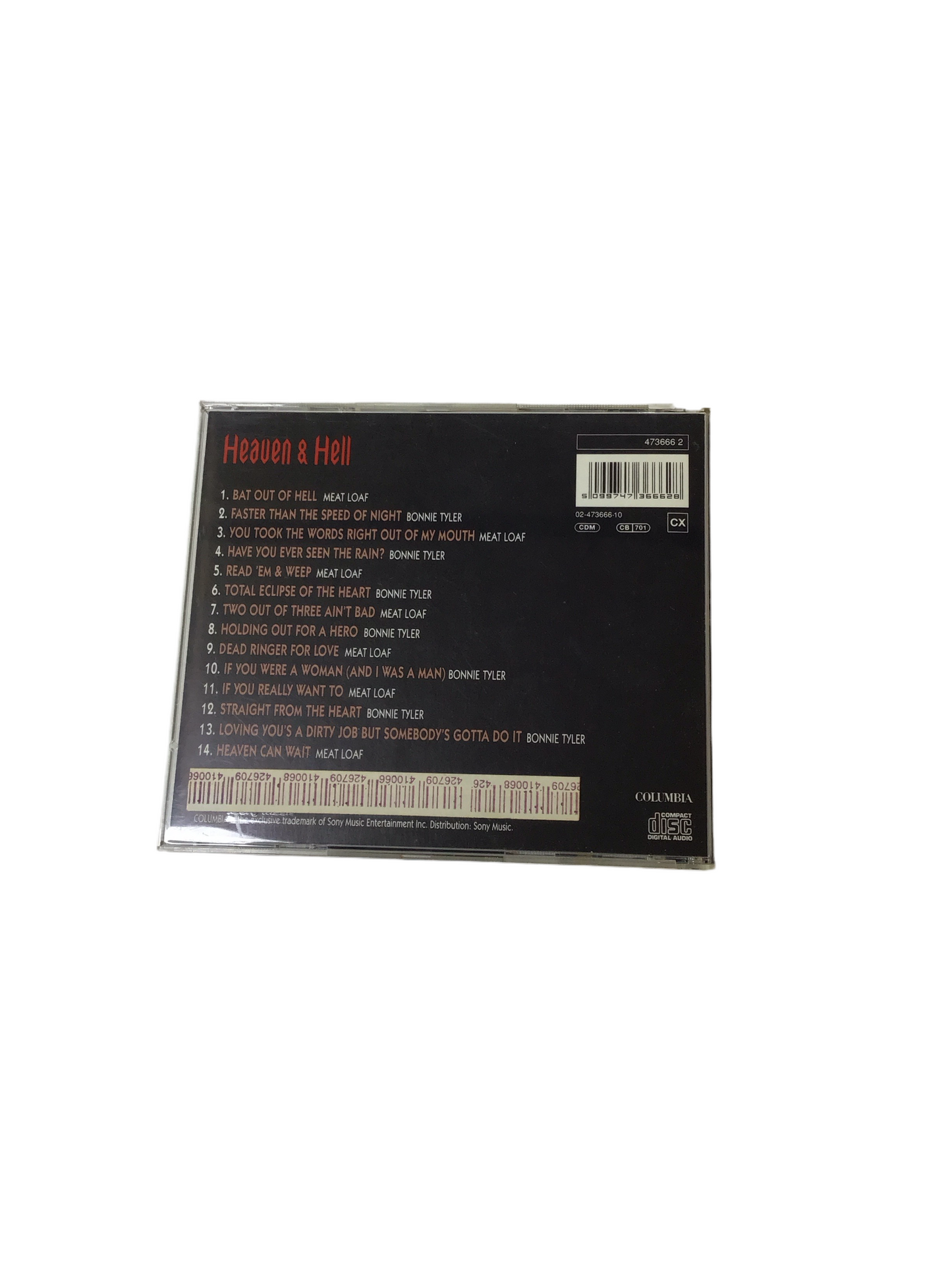 CD Meat Loaf & Bonnie Tyler Heaven & Hell