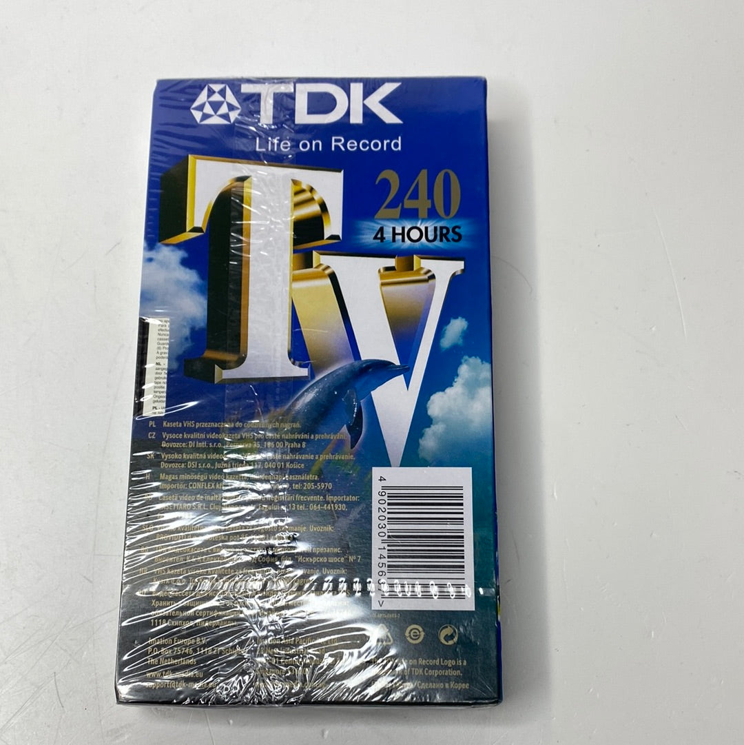 TDK VHS 240 4 Hours/Stunden Leerkassetten