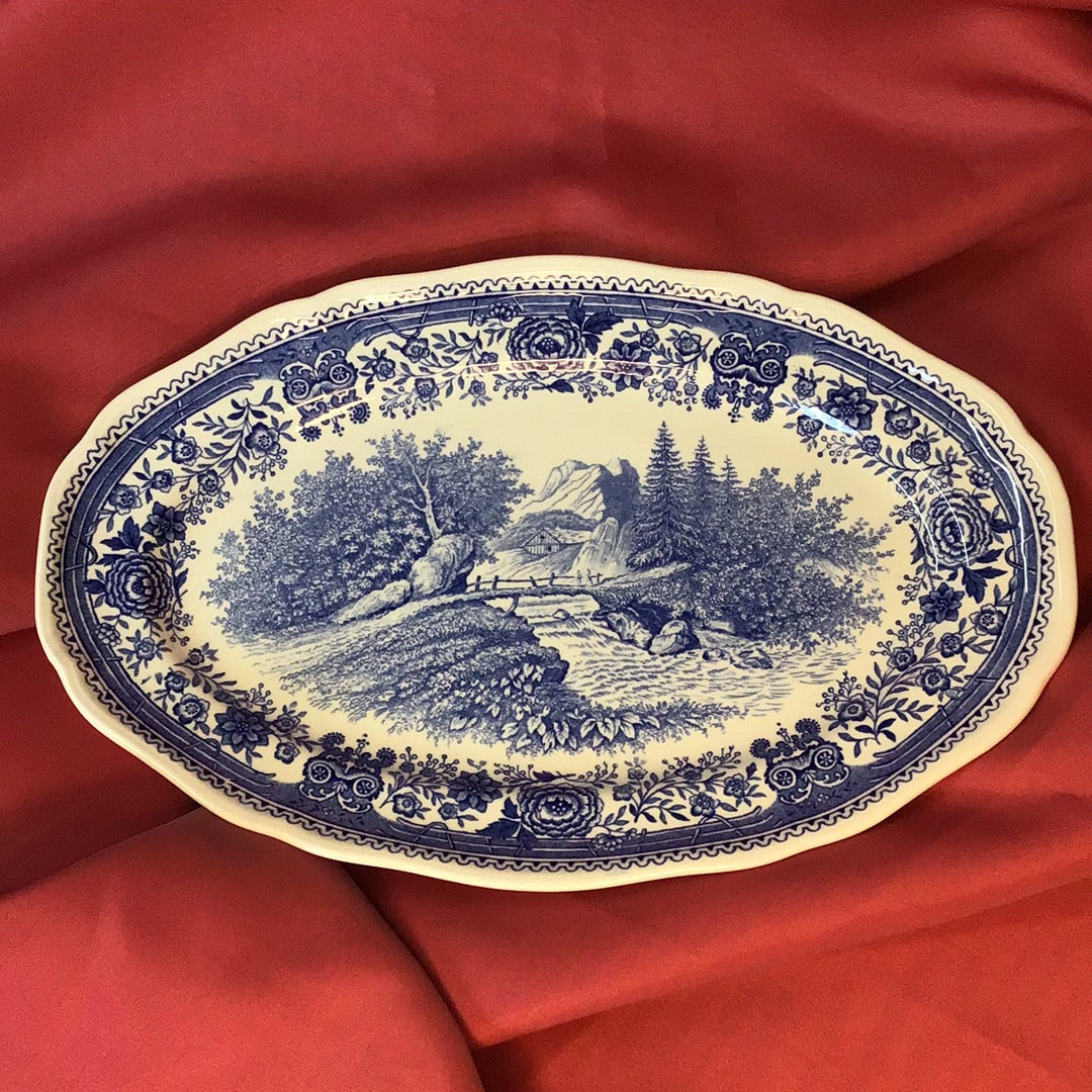 Servierteller oval Burgenland Villeroy & Boch Antike Vintage Porzellan