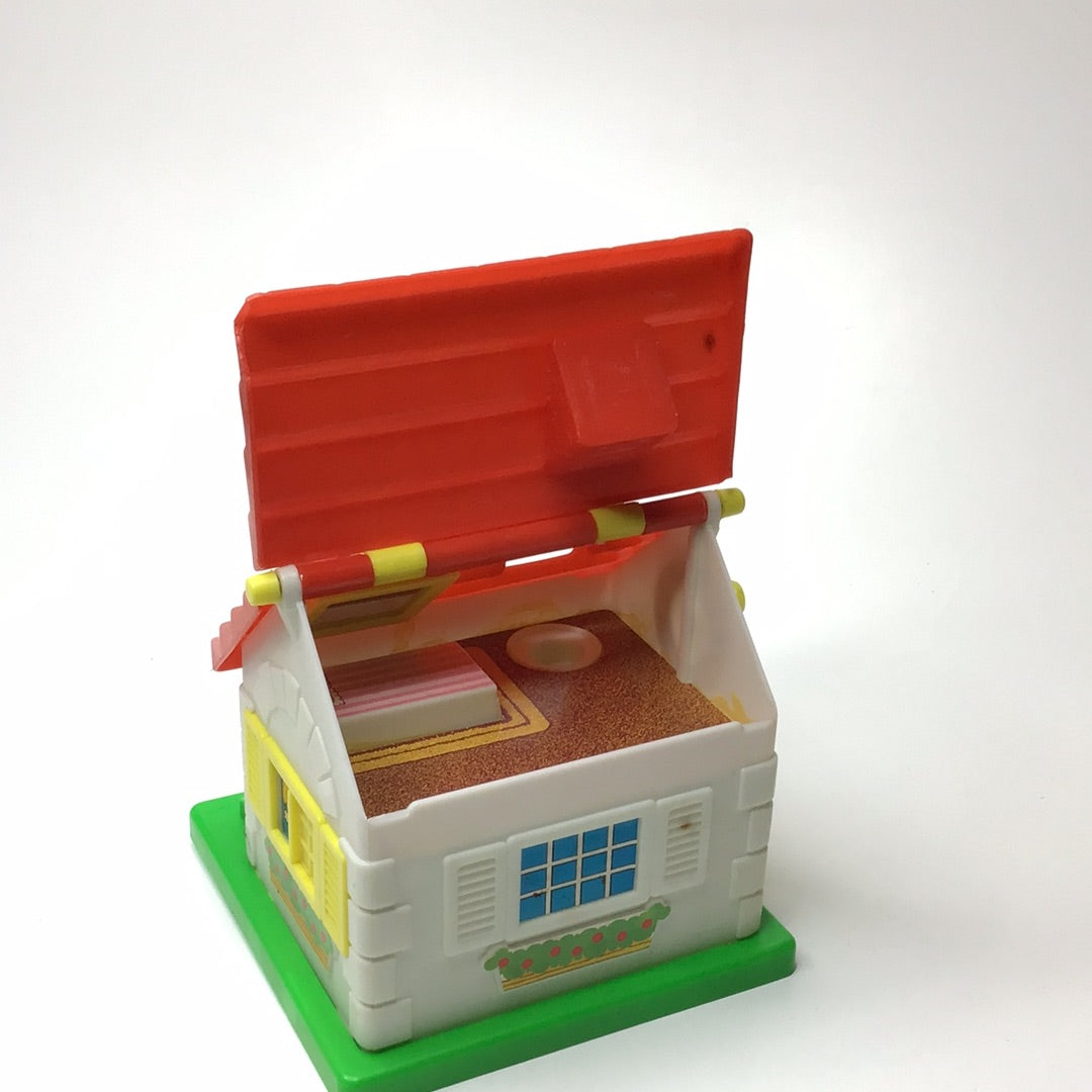 Vintage Blue Box Toys, mit Hund und Katze