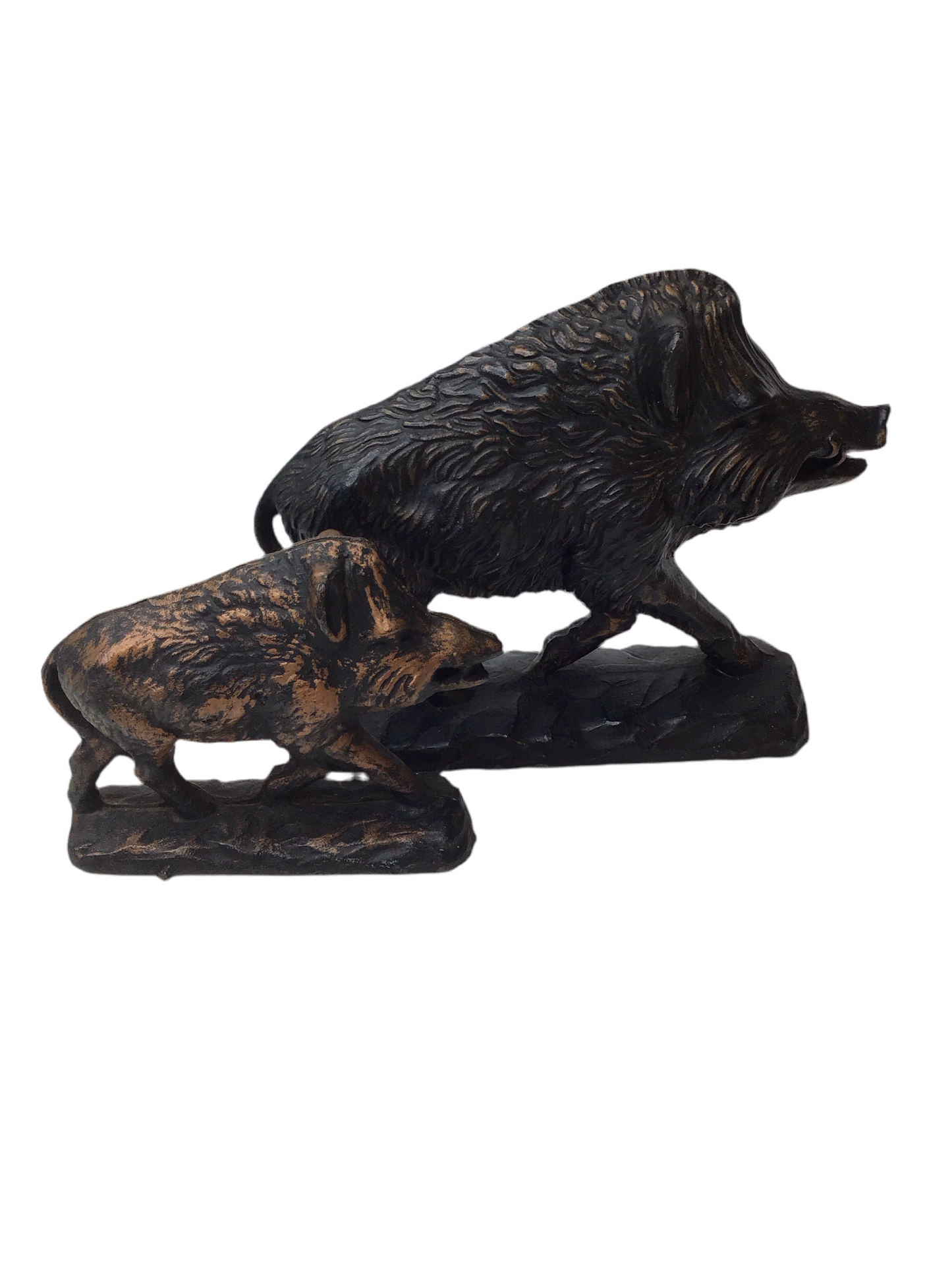 Gusseisen Wildschweine 2 Figuren