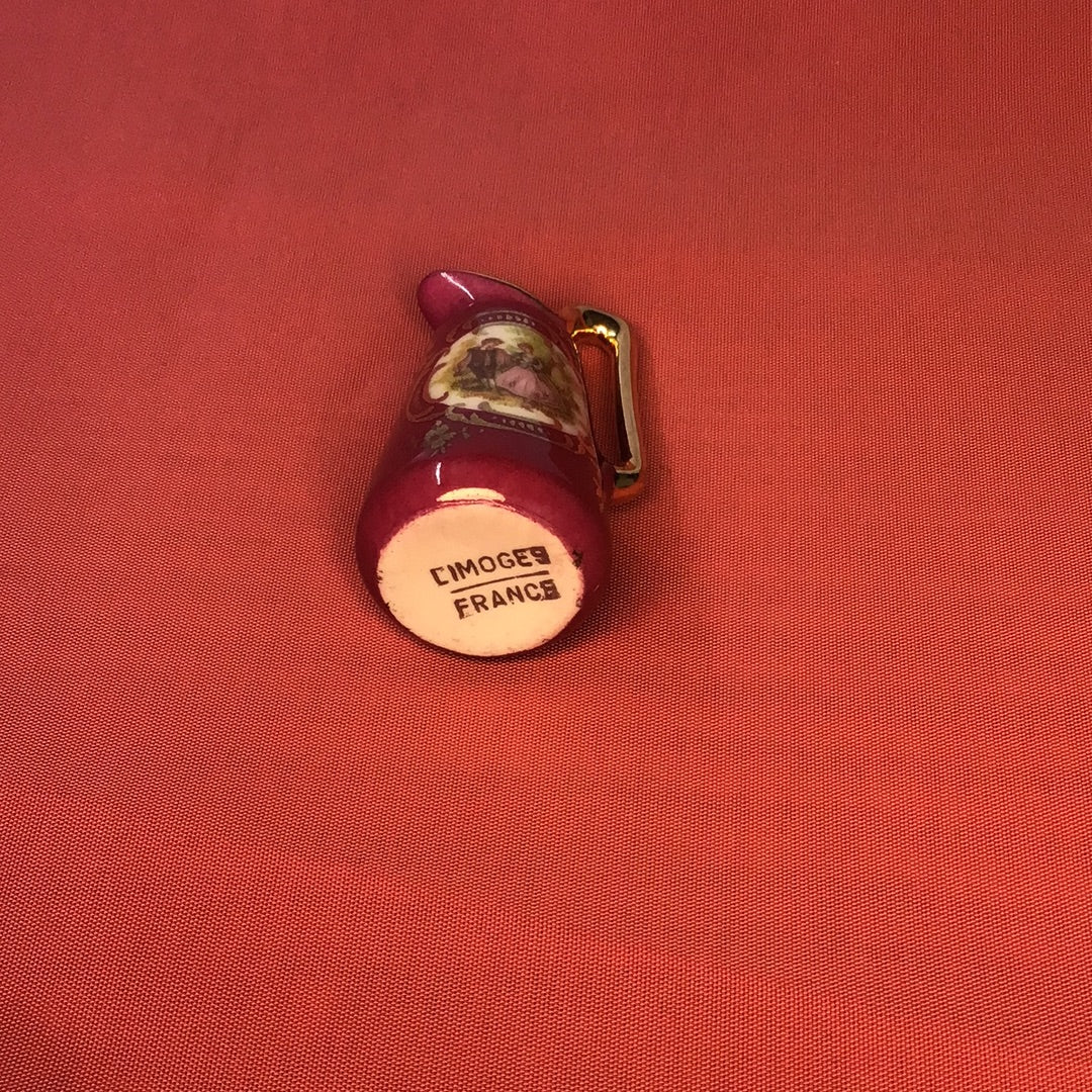Limoges französisches Porzellan Miniatur Krug