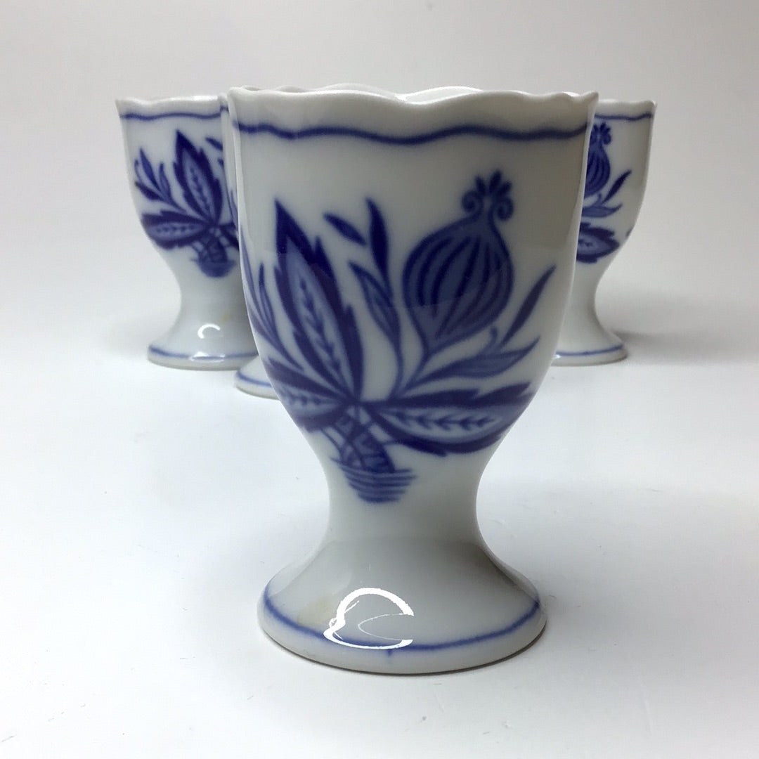 Tirschenreuth Bavaria Porzellan Eierbecher cobalt blau