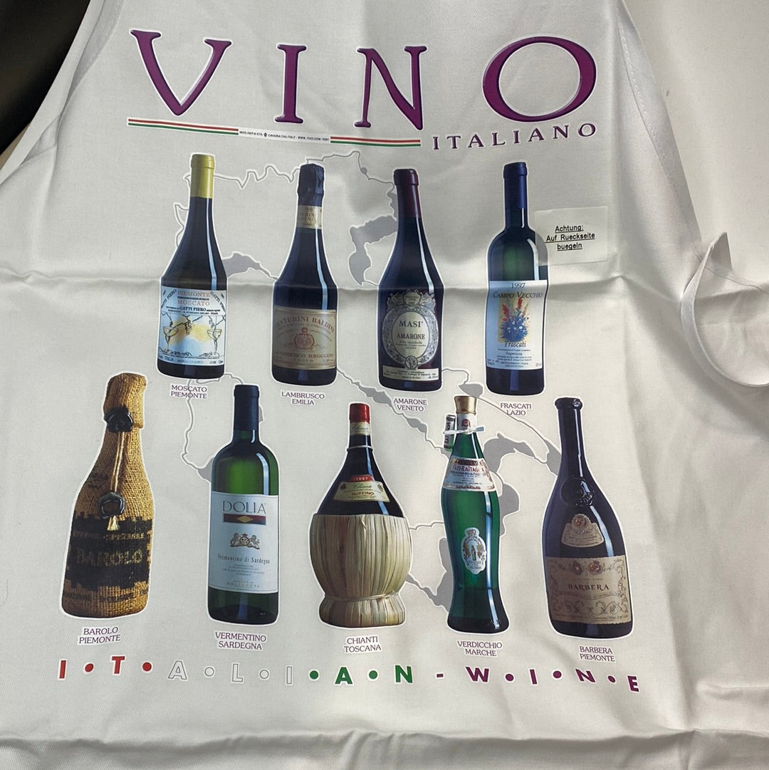 Schürze mit Vino Italiano Wein Motiven