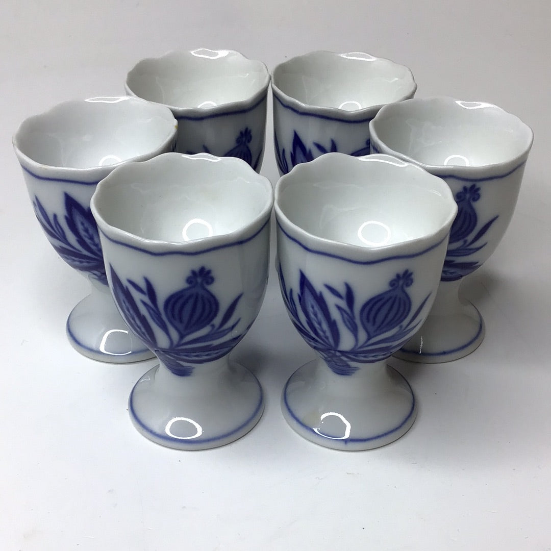 Tirschenreuth Bavaria Porzellan Eierbecher cobalt blau