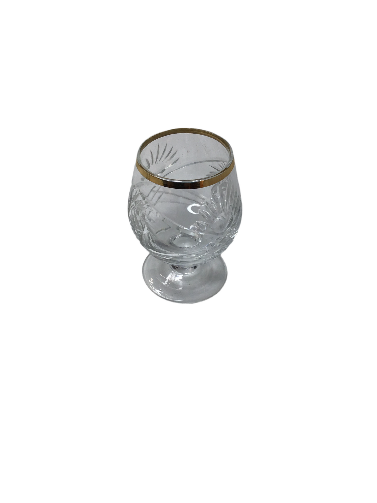 Schnapsgläser Kristallglas mit Goldrand 6er Set
