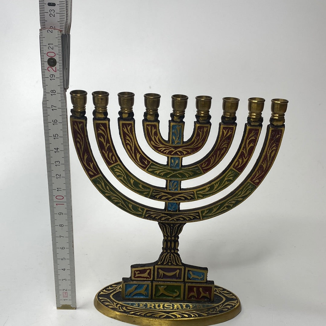 Hanukkah Jerusalem aus Messing