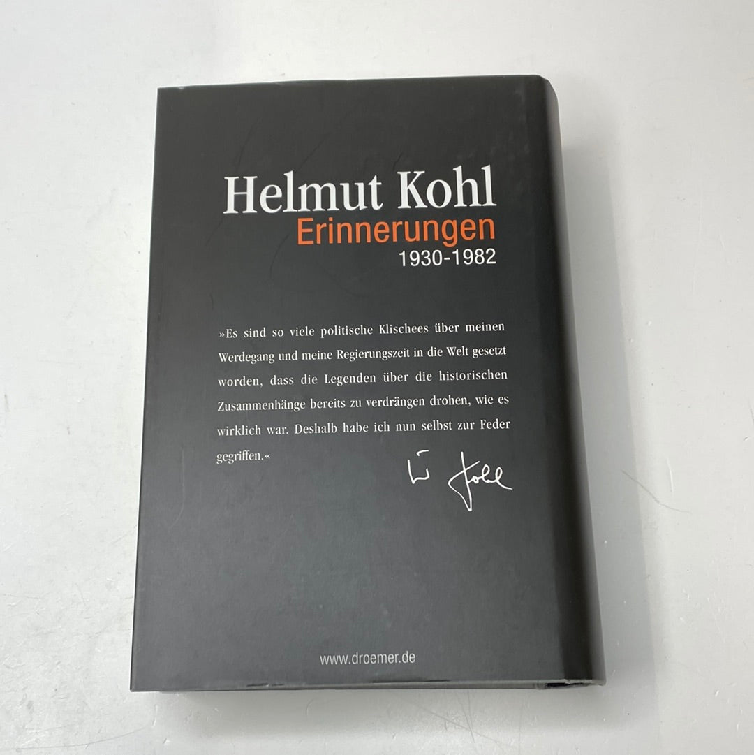 Helmut Kohl Erinnerungen 1930-1982