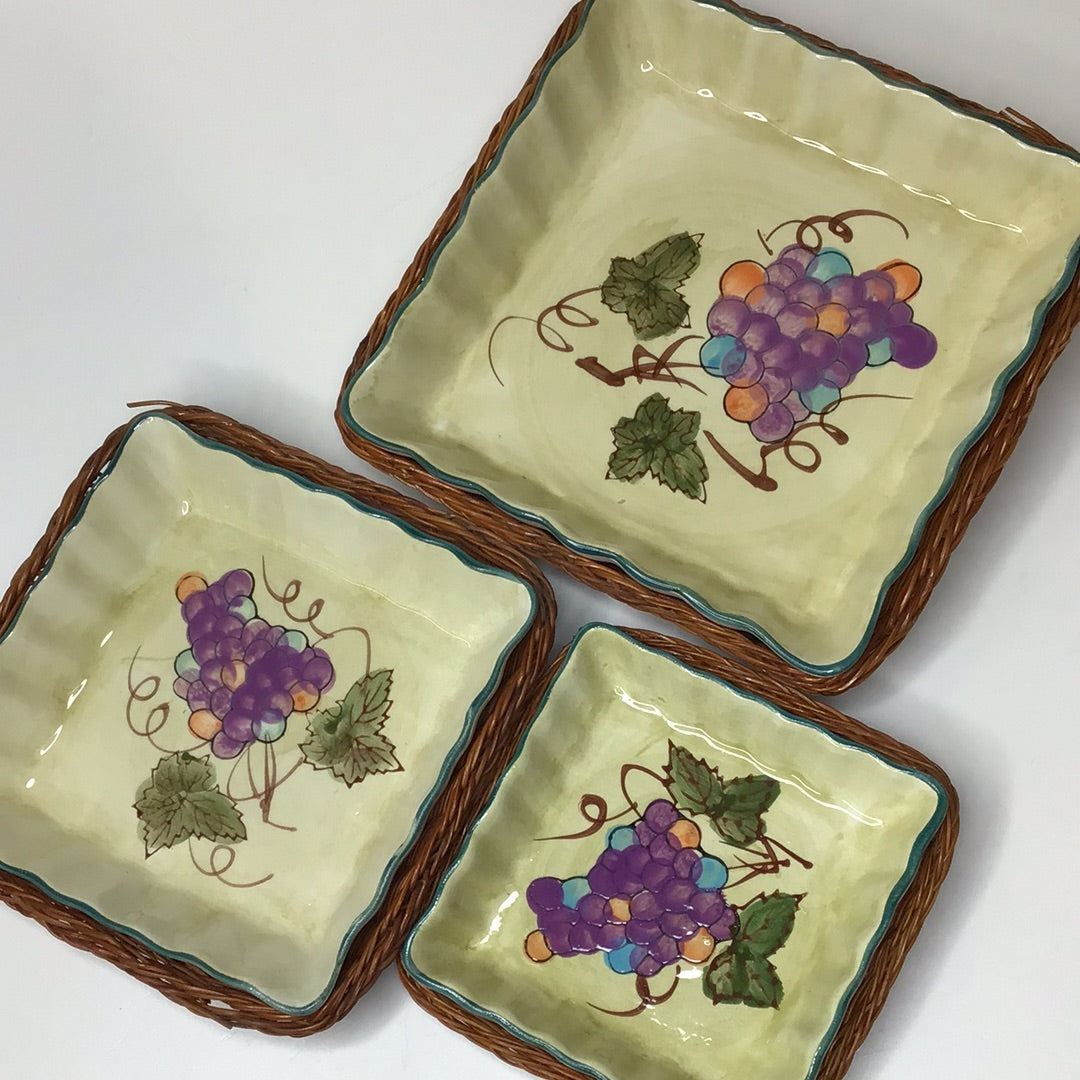 Schalen Keramik mit Körbchen 6-teilig