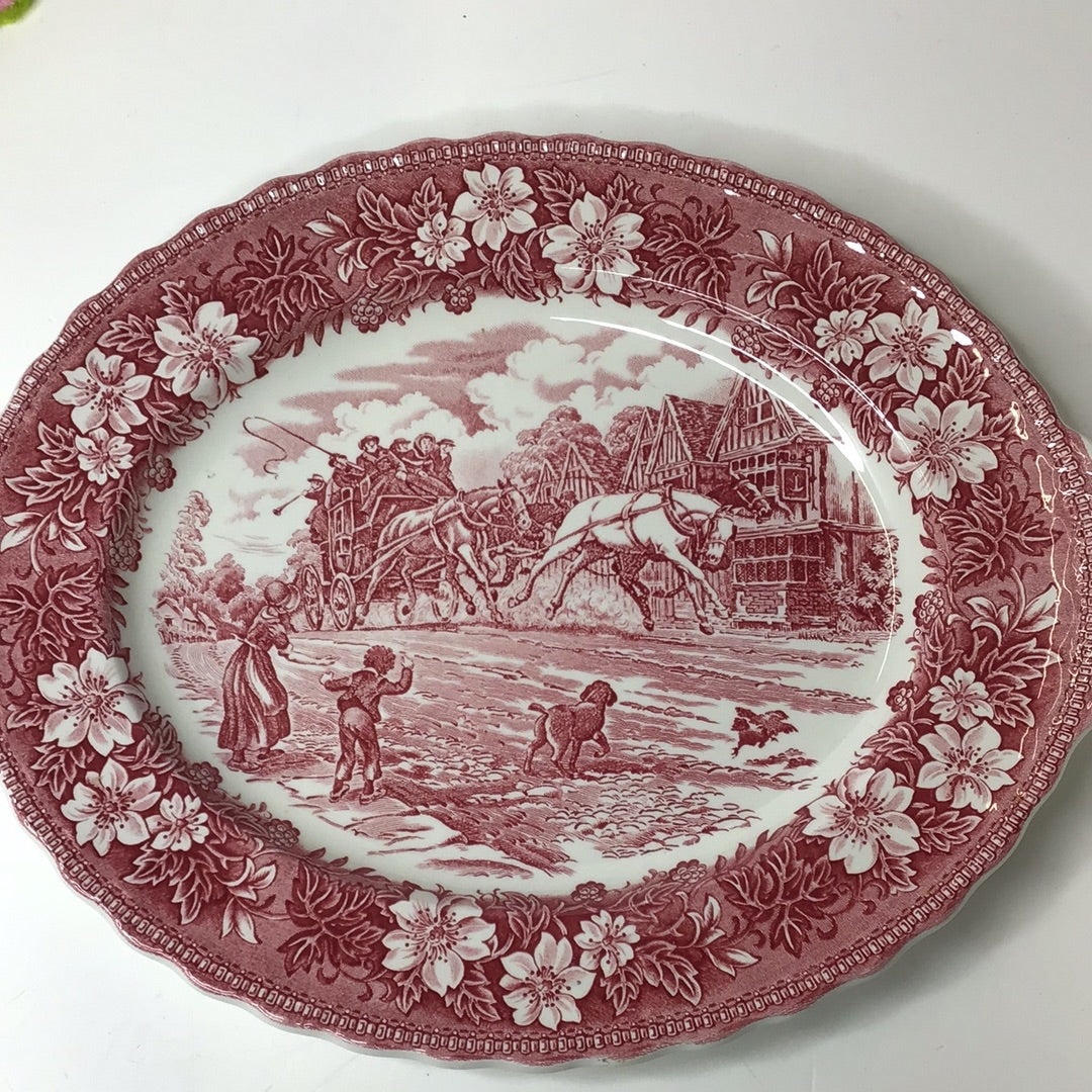Royal Tudor Ware Staffordshire England Teller oval