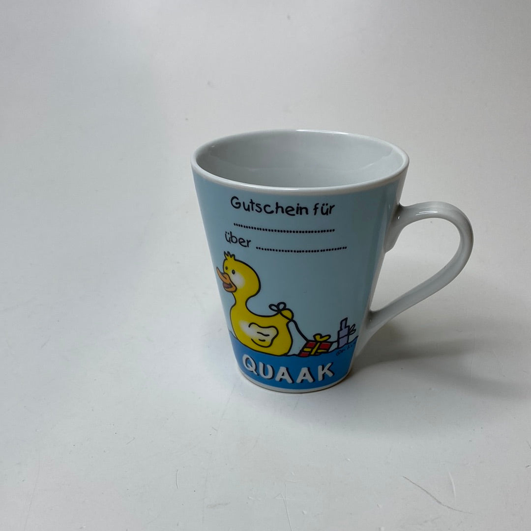 Tasse Gutschein für ….. über ….