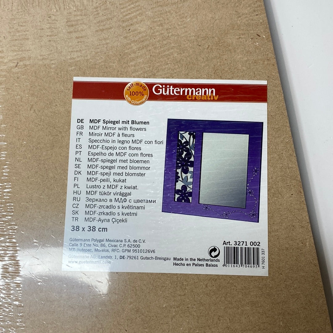 MDF Spiegel mit Blumen