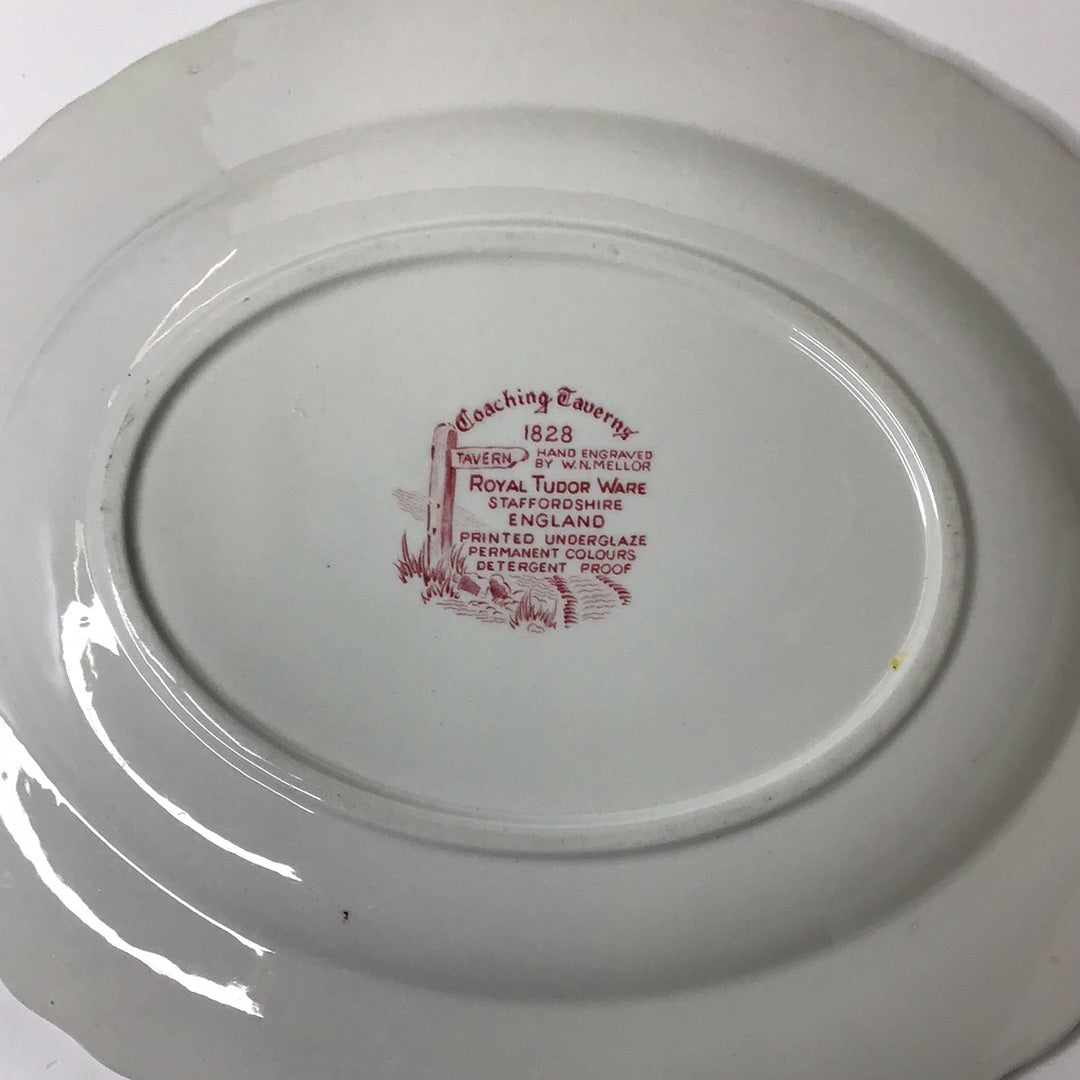 Royal Tudor Ware Staffordshire England Teller oval