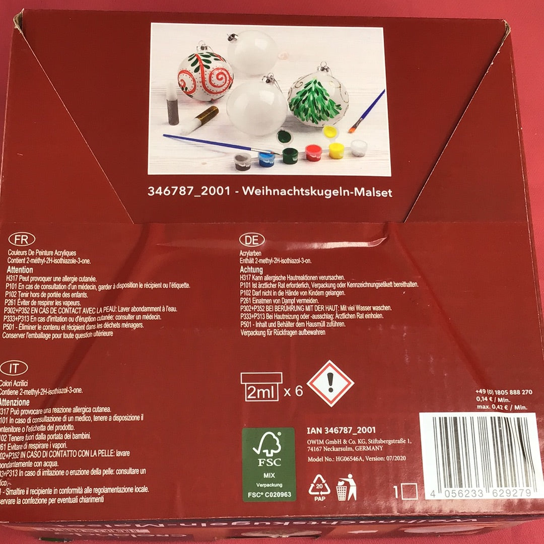 Weihnachtskugeln-Malset