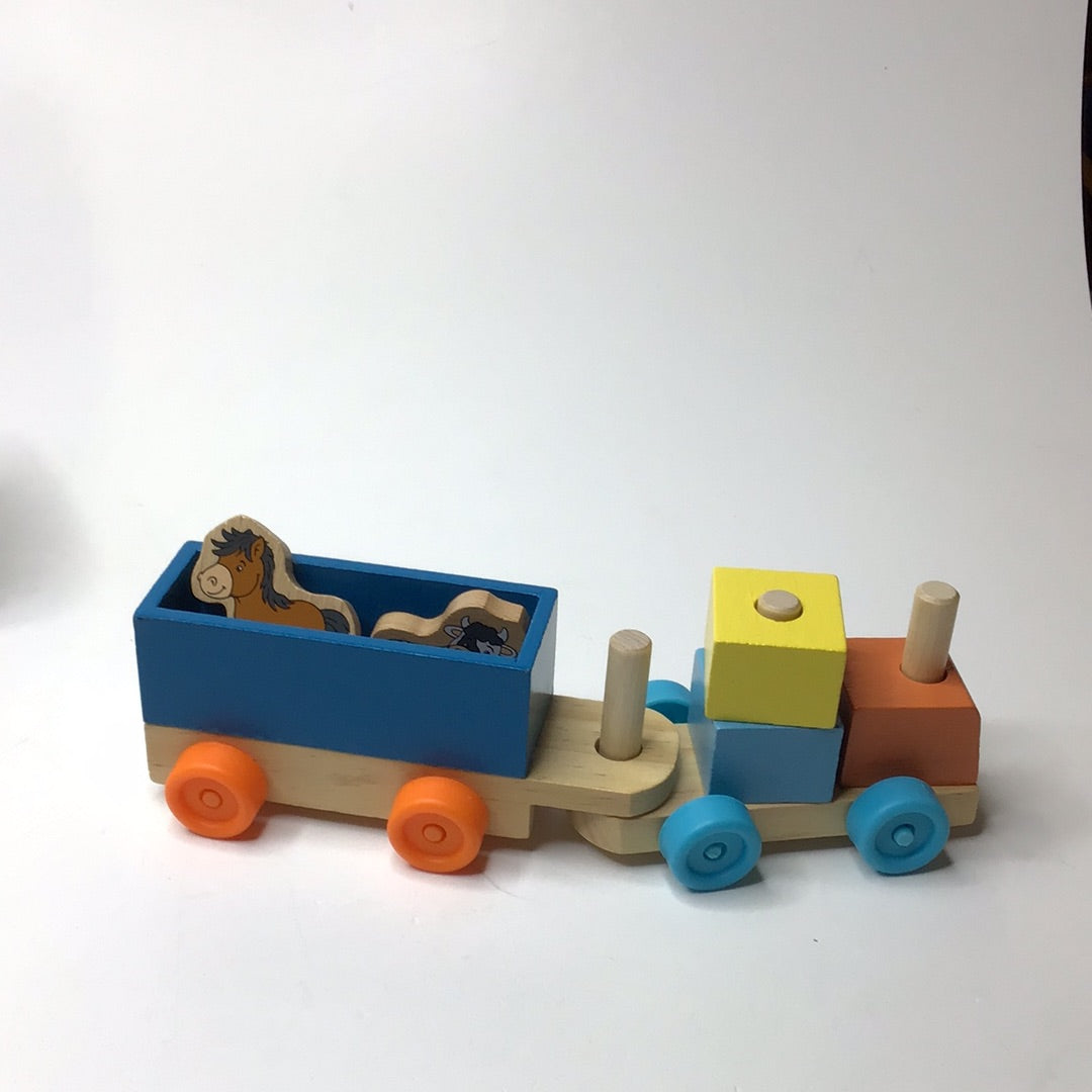 Holz Traktor 7 Teile