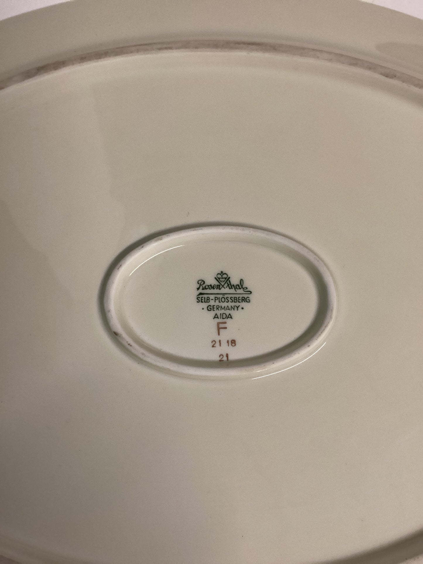 Rosenthal Oval Platte mit Blumen