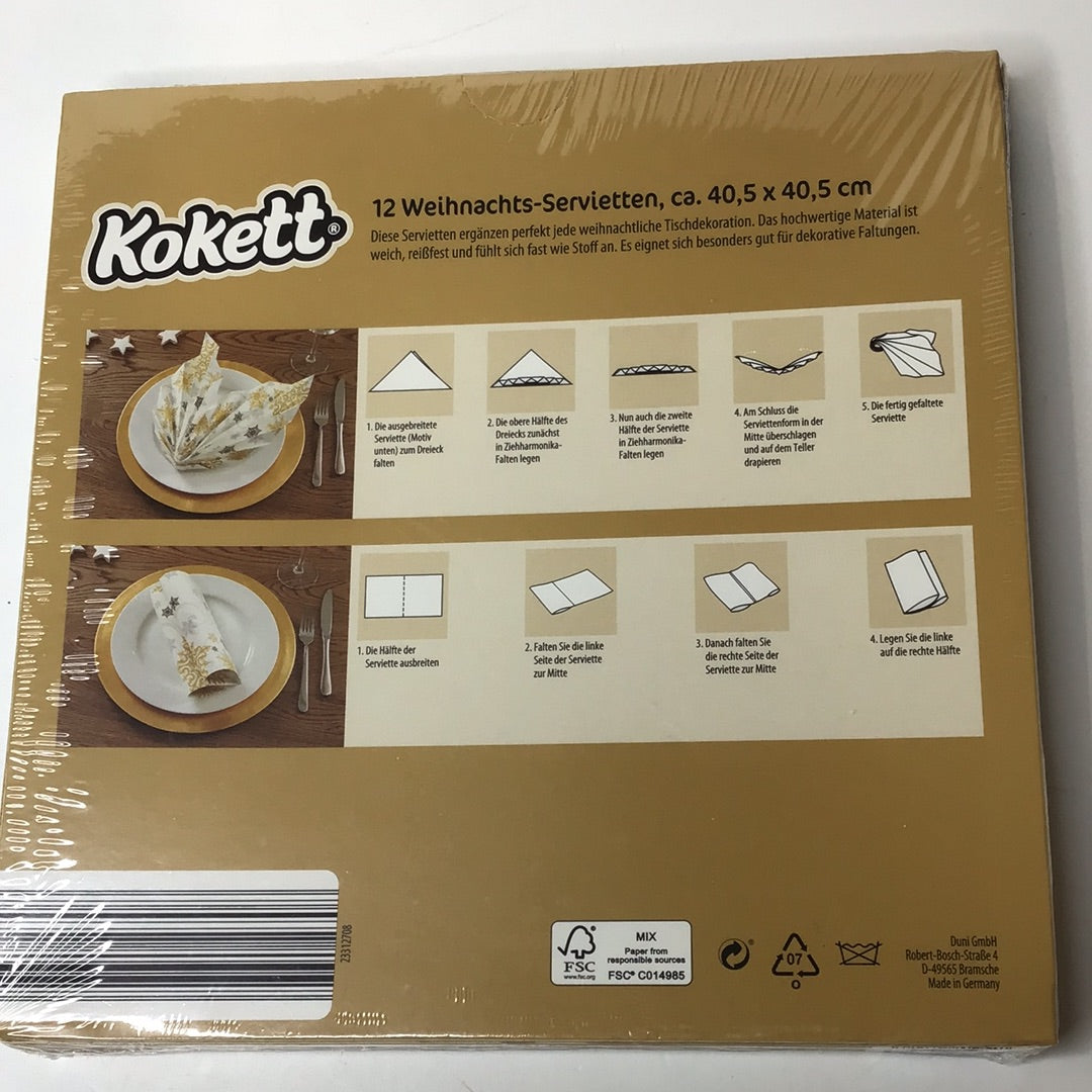 Weihnachts- Servietten 12 Stück