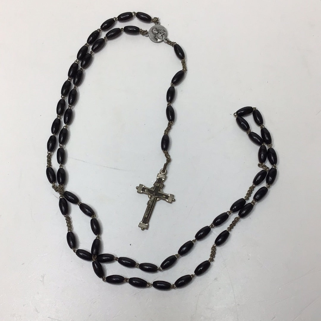 Halskette mit Kreuz Rosenkranz