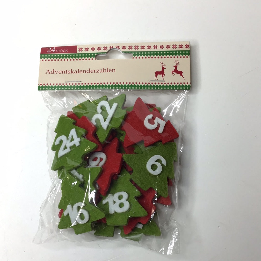 Adventskalender Zahlen