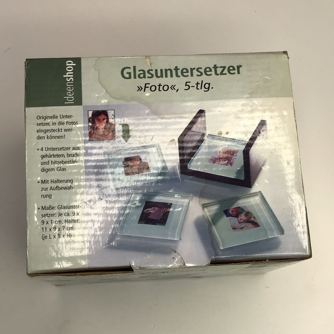 Glasuntersetzer Foto , 5-teilig