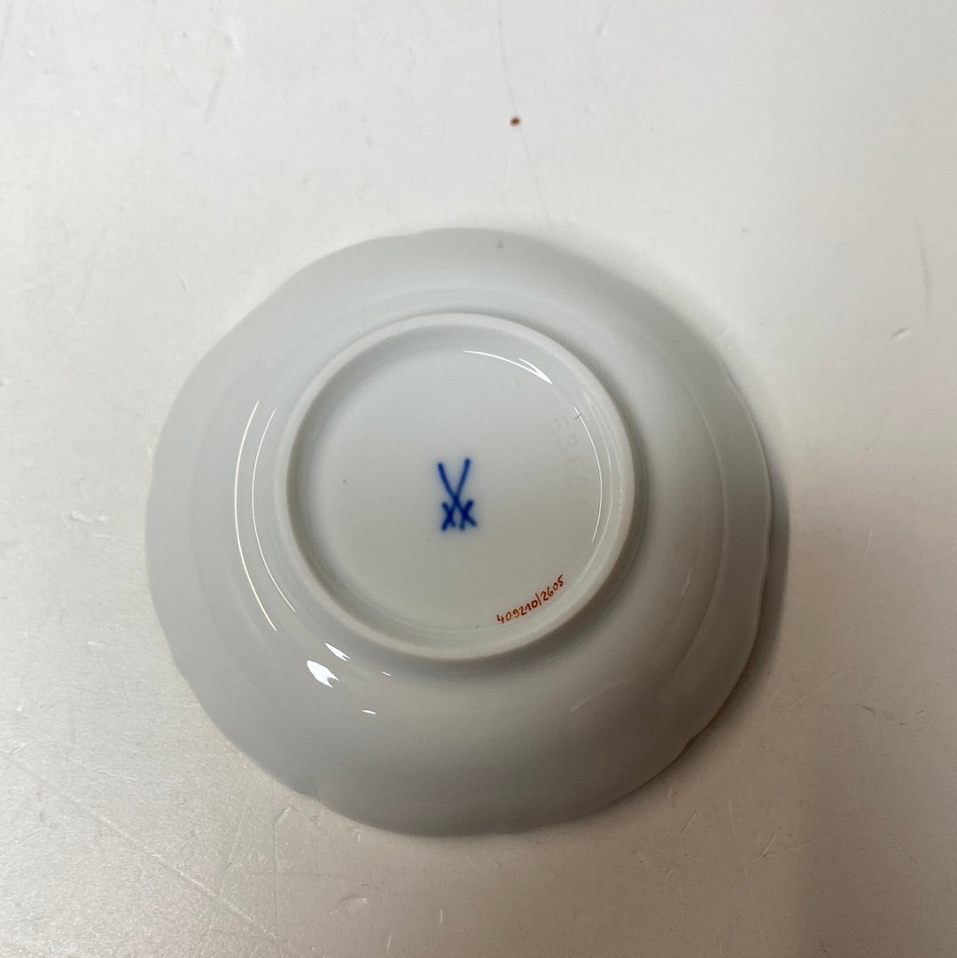 Meissen Schälchen mit Blumen und Vögel Motiv