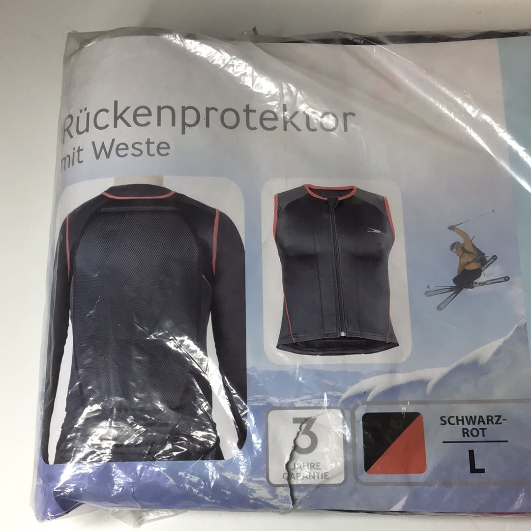 Rückenprotektor mit Weste schwarz/rot