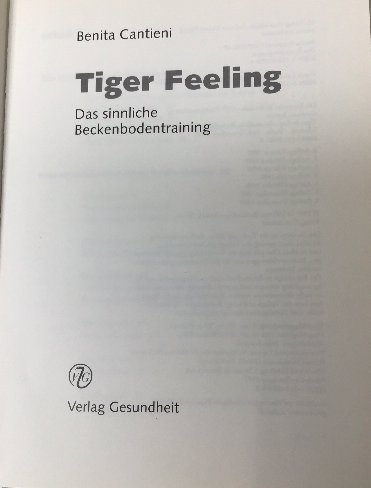 Tiger Feeling Das sinnliche Beckenbodentraining 1997