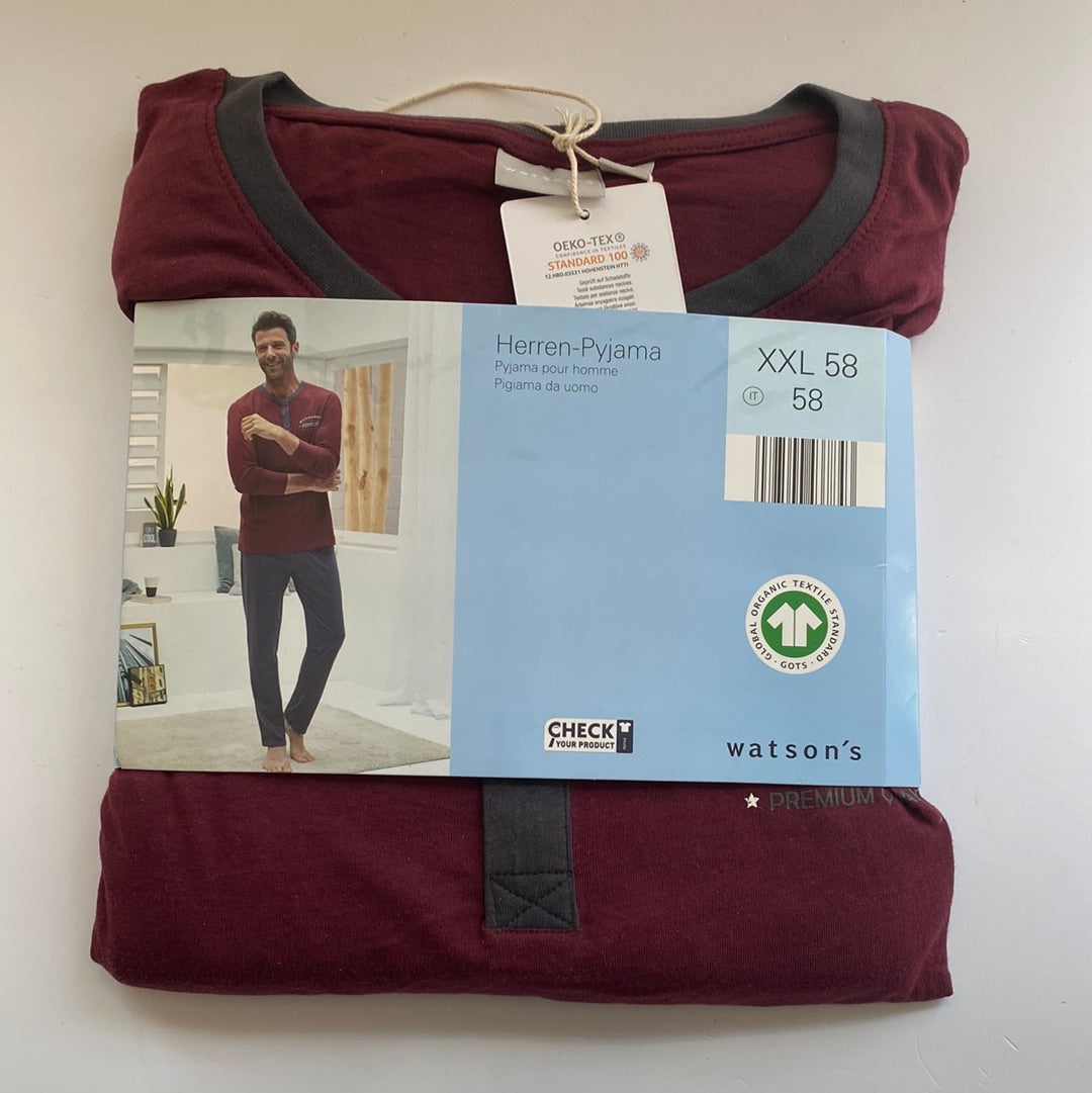 Herren Pyjama 100% Baumwolle