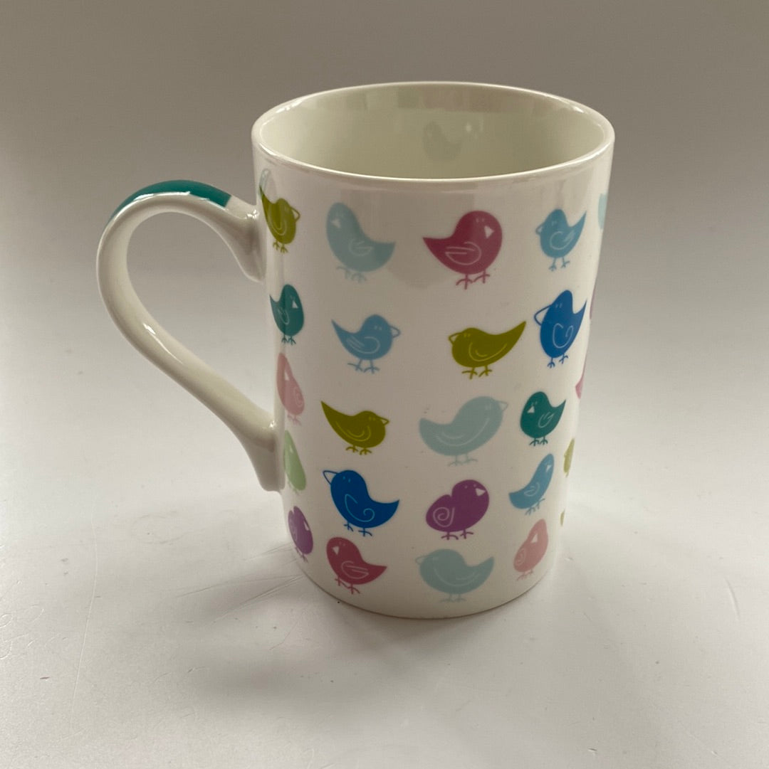 Porzellan Tasse mit Vögel Motiv