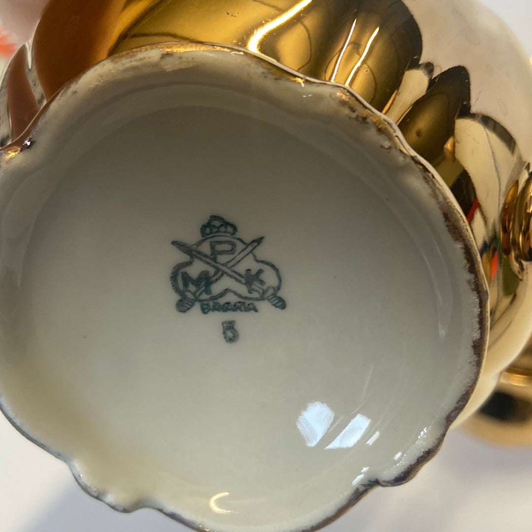 Porzellan Service 3-teilig vergoldet