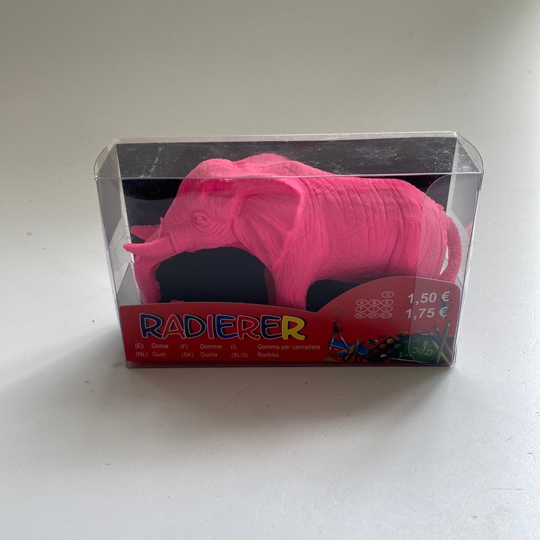 Radiergummi pink Elefant