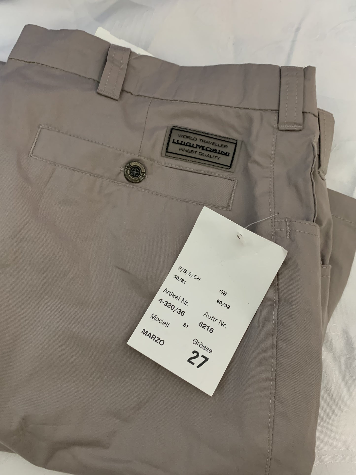 Luigi Morini Herren Hose, gr. 27/50, neu
